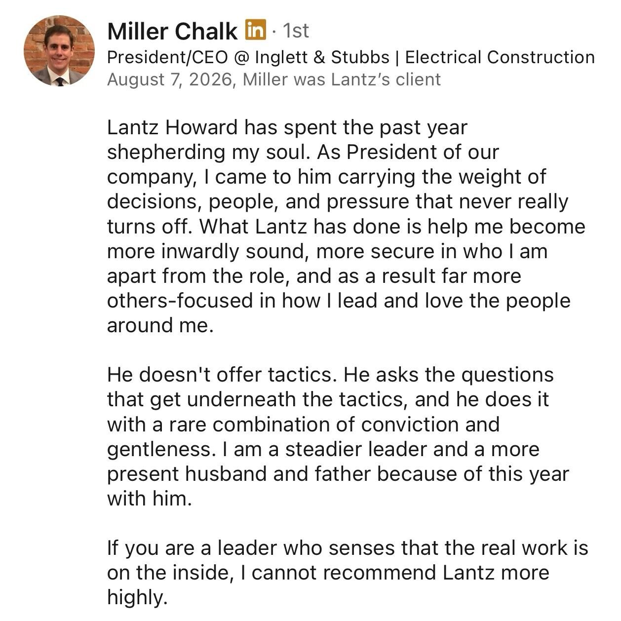 ceo coach miller chalk ceo coach